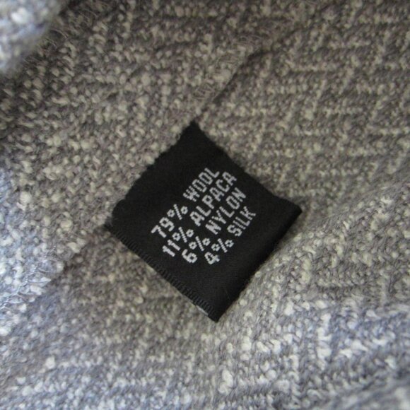 NWT $298 – LINDA ALLARD ELLEN TRACY Gray Woven ZigZag Wide-Leg Slacks / Pants 4P - Picture 4 of 8